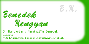 benedek mengyan business card